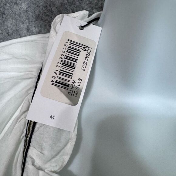 Velvet By Graham And Spencer White Top Medium Cotton - Picture 8 of 10